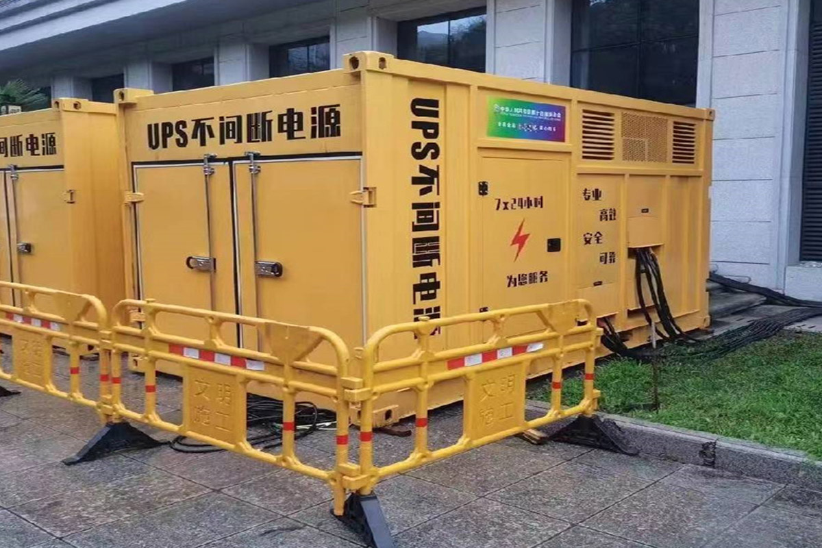 四方台发电机租赁施工现场