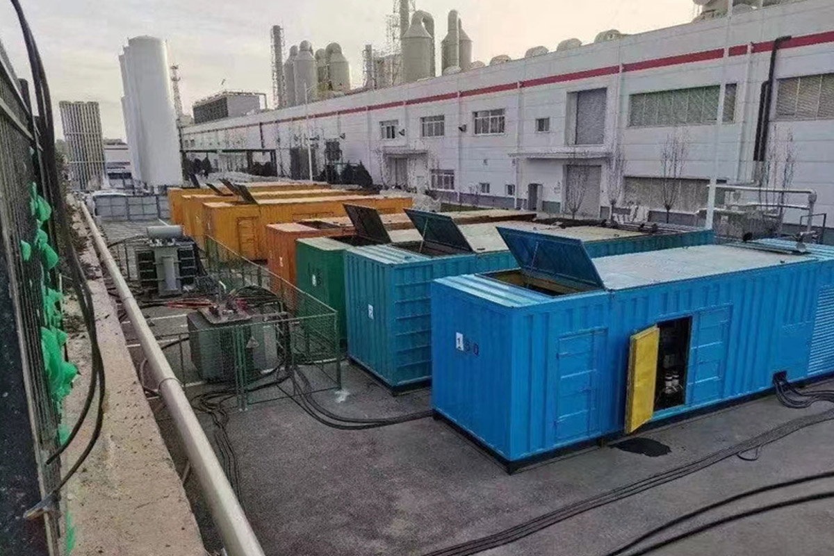 四方台发电机租赁施工现场